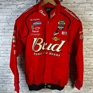 Chase Authentics Earnhardt Jr. Race Budweiser Jacket Red Size Large Men's